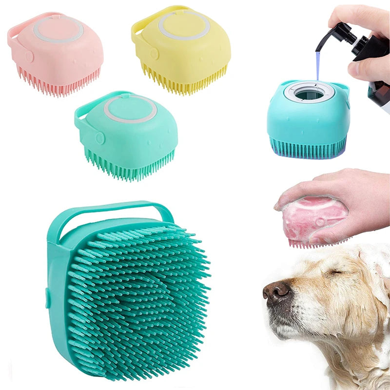 Silicone Dog Bath Massage Gloves