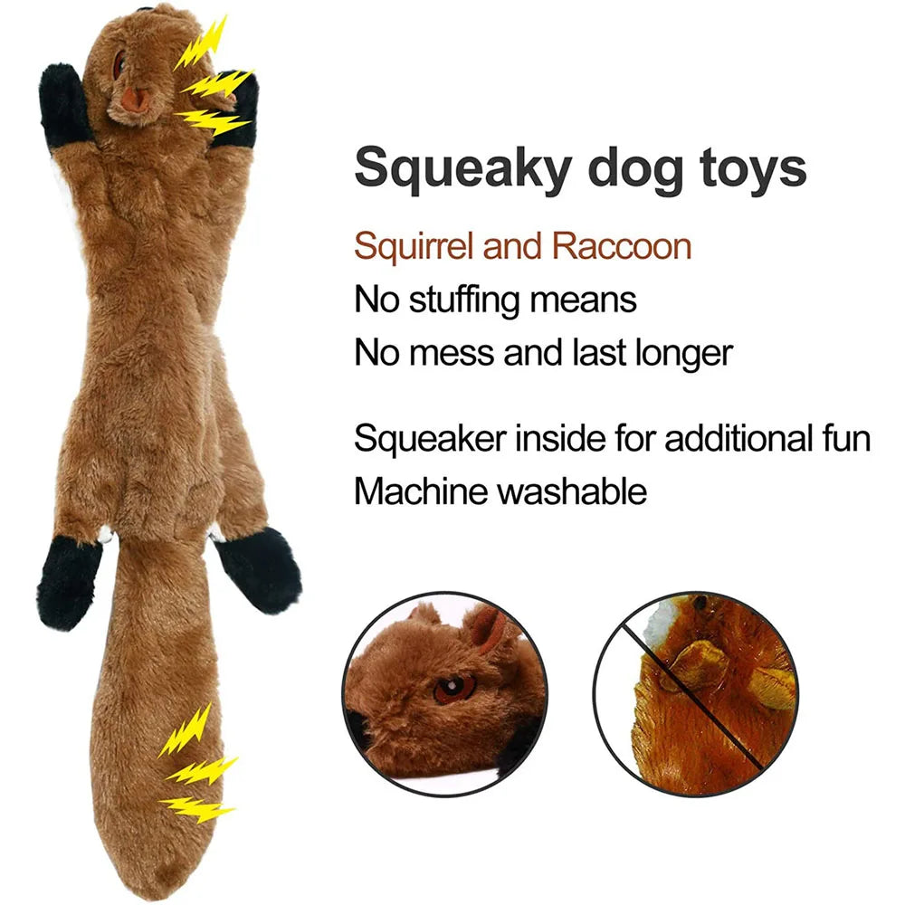 Stuffingless Animal Squeaky Dog Toy