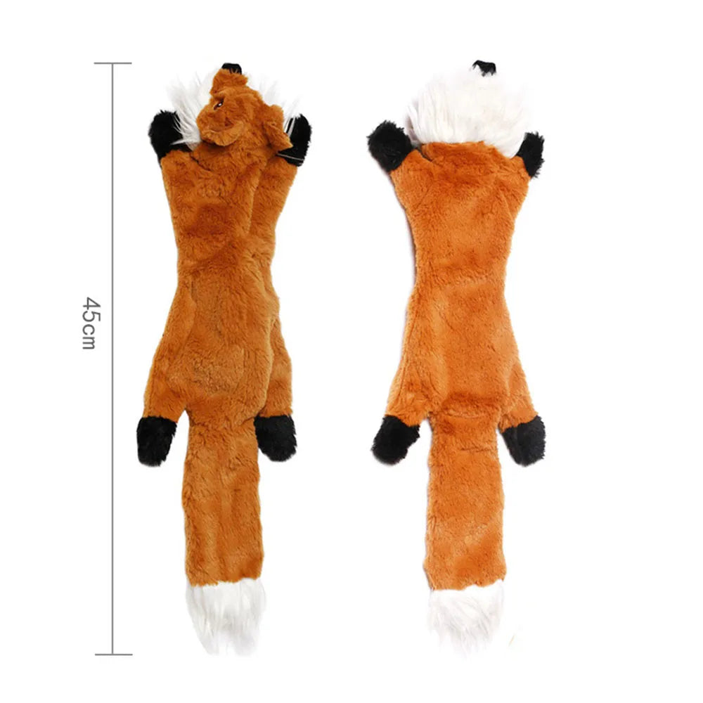 Stuffingless Animal Squeaky Dog Toy