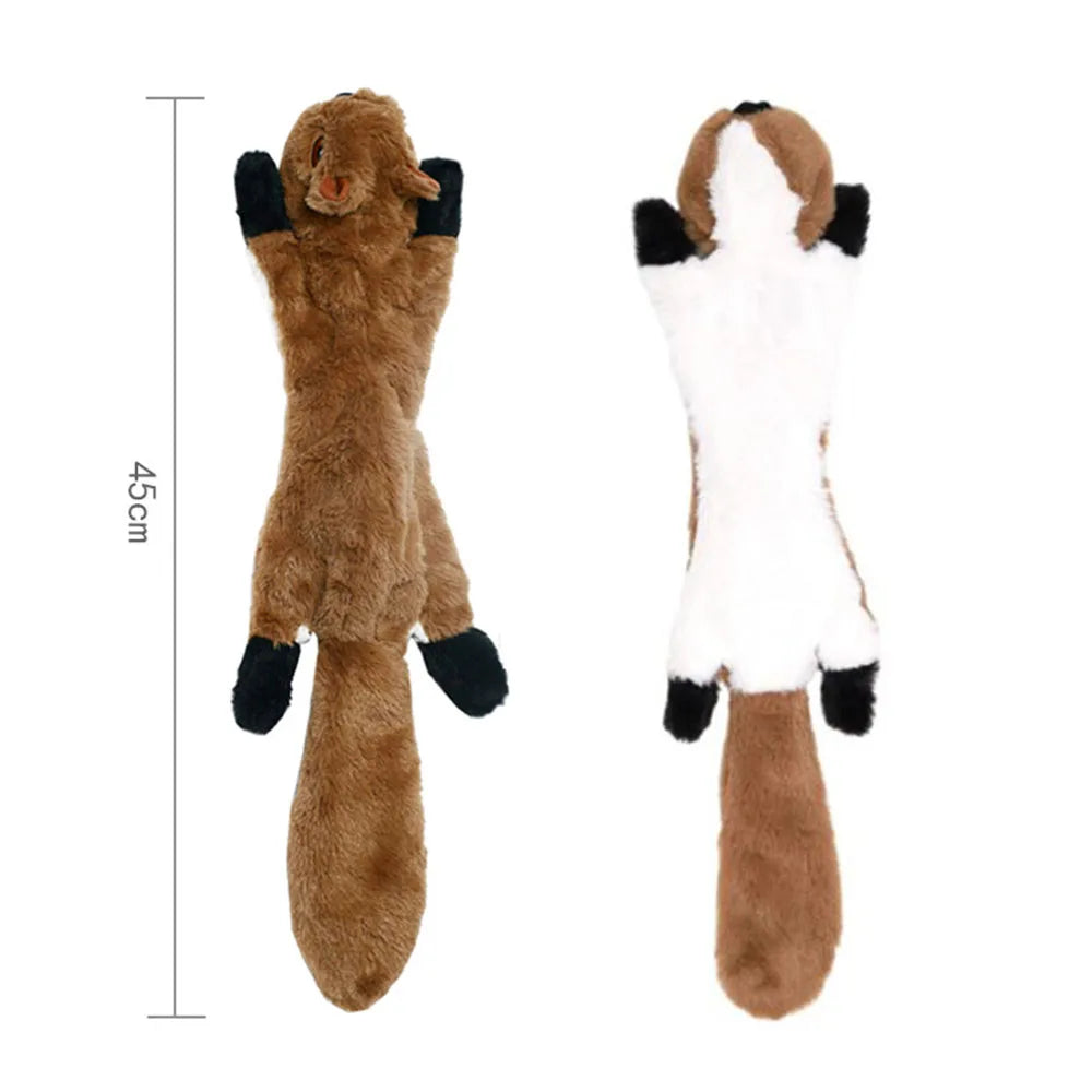 Stuffingless Animal Squeaky Dog Toy