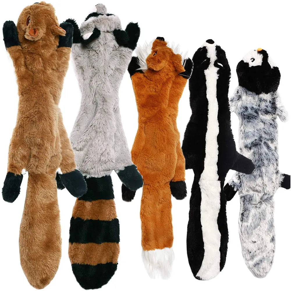 Stuffingless Animal Squeaky Dog Toy