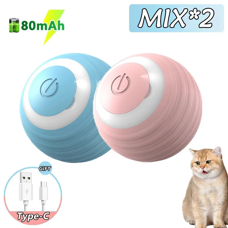2PCS Smart Interactive Rolling Cat Balls