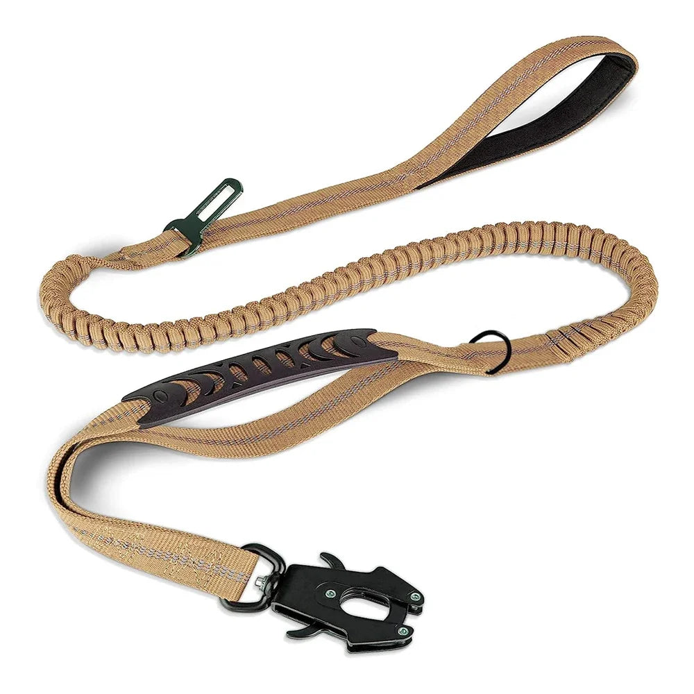 Reflective Shock Absorbing Tactical Dog Leash