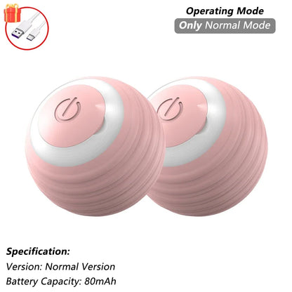 Rechargeable Smart Rolling Cat Toy with Tail