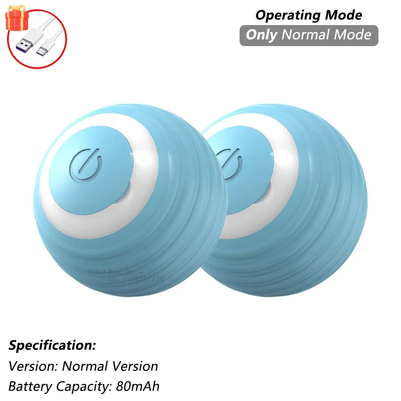 Rechargeable Smart Rolling Cat Toy with Tail