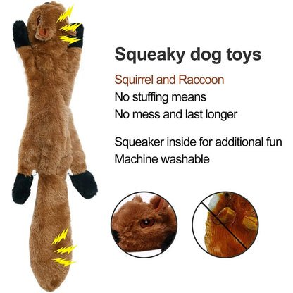 Stuffingless Animal Squeaky Dog Toy