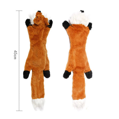 Stuffingless Animal Squeaky Dog Toy