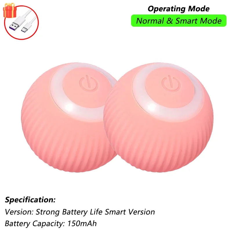 Rechargeable Smart Rolling Cat Toy with Tail