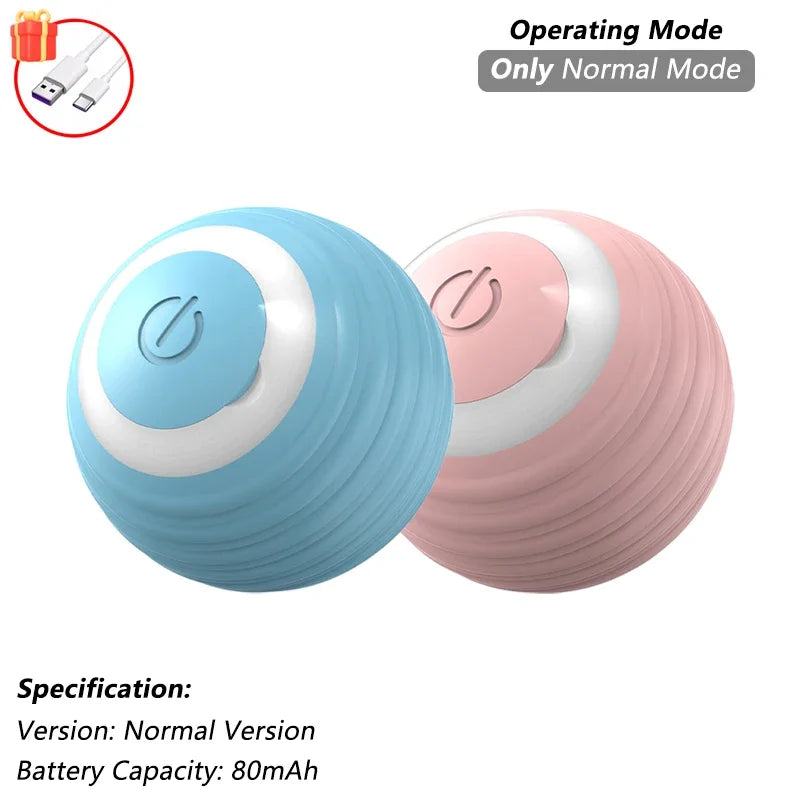 Rechargeable Smart Rolling Cat Toy with Tail
