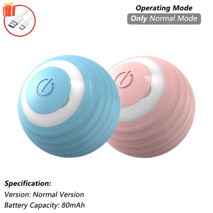 Rechargeable Smart Rolling Cat Toy with Tail