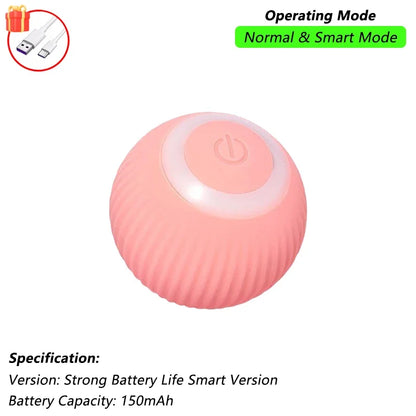 Rechargeable Smart Rolling Cat Toy with Tail