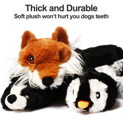 Stuffingless Animal Squeaky Dog Toy