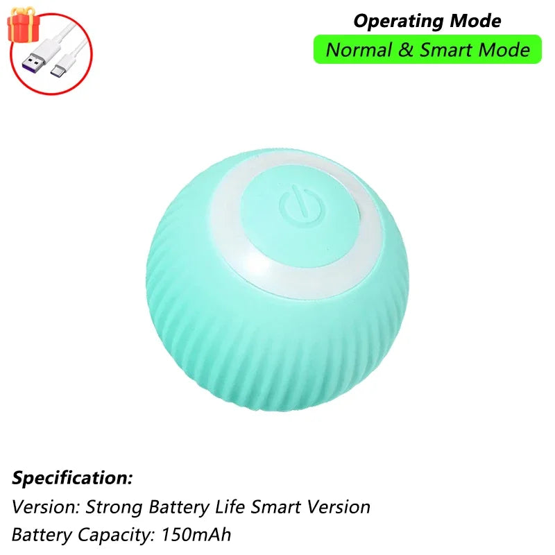 Rechargeable Smart Rolling Cat Toy with Tail