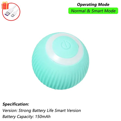 Rechargeable Smart Rolling Cat Toy with Tail